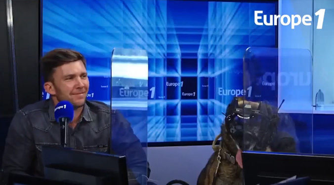 Fusil, invit&eacute; &agrave; l'&eacute;mission &ldquo;la France bouge&rdquo; (Europe1) &agrave; l'occasion du 14 juillet 2020.