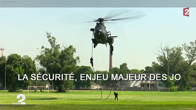 Reportage diffus&eacute; &agrave; l'&eacute;mission &laquo; Stade 2 &raquo; concernant la s&eacute;curit&eacute; autour des J.O