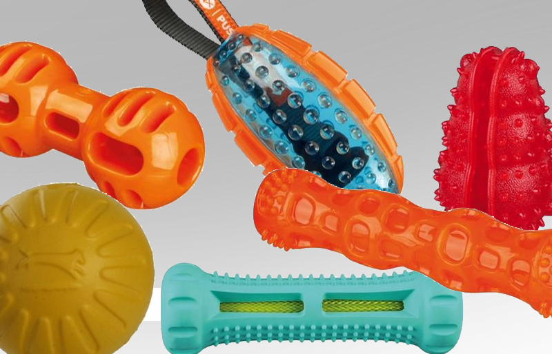Jouets en caoutchouc pour chiens : les balles de tennis. Animalerie Esonne 91 Montlh&eacute;ry
