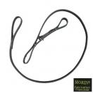Laisse cuir avec stoppeur type lasso - Noire pour chien