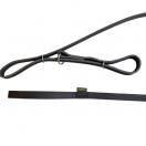 Laisse cuir avec stoppeur type lasso - Noire pour chien - image 2