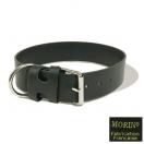 Collier chien, rivet�, cuir noir
