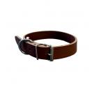 Collier chien en cuir rivet� - Marron
