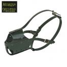 Museli�re type "Police" en cuir noir, pour chien
