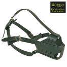 Museli�re sp�ciale chien Rottweiller - Cuir noir