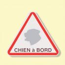 Autocollant triangle "Chien � bord"