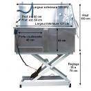 Baignoire de toilettage m�tal inox sur ch�ssis �lectrique - image 2