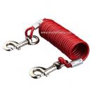 C�ble d�attache en spirale pour chiens