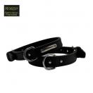 Collier cuir cousu double - cuir noir - image 2