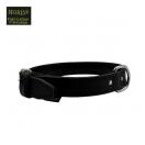 Collier cuir cousu double - cuir noir - image 3