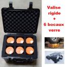 Valise rigide + 6 bocaux en verre grande capacit�