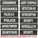 Bandes de personnalisation (type s�curit�) 16 x 5 cm pour harnais Julius K-9