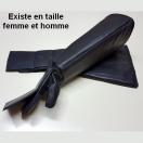 Gants cuir long avec coque et manchette renforc�e
