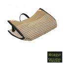 Manchette � 2 mains / coussin de mordant - Toile de jute