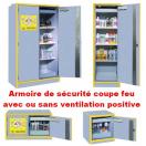 Armoire de s�curit� coupe feu avec ou sans d�bit d�air positif