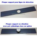 Plaque support pour ligne de d�tection / pot inox cylindrique - image 1