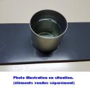 Plaque support pour ligne de d�tection / pot inox cylindrique - image 2