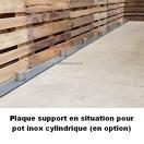 Plaque support pour ligne de d�tection / pot inox cylindrique - image 3