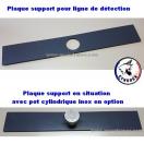Plaque support pour ligne de d�tection / pot inox cylindrique - image 5