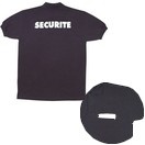 Polo manches courtes avec logo brod� "SECURITE"
