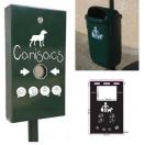 Borne distributeur de sac � crottes avec corbeille + 500 sacs en liasse - image 2