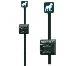 Borne de propret� canine avec distributeur double de sac ramasse crottes en rouleau