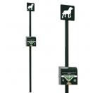 Borne de propret� canine avec distributeur de sac ramasse crottes en liasse papier 100% biod�gradable