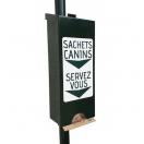 Borne de propret� canine avec distributeur de sac ramasse crottes sachet cartonn� solo - image 2
