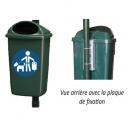 Corbeille / poubelle de ville en poly�thyl�ne