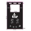 Liasses de sachets � bretelles pour d�jection canine (carton de 50 liasses de 100 sachets)