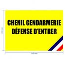 Panneau "Chenil gendarmerie - D�fense d�entrer"