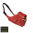 Museli�re cuir souple pour chien - Rouge