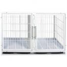 Cage de gardiennage en m�tal double - L