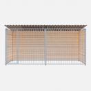 Chenil bois MKS - PROTECTA 4 x 2 m - Fa�ade en barreaux