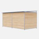 Chenil bois MKS - PROTECTA double 4 x 2 m avec 1 s�paration, 2 portes - Fa�ade en barreaux - image 3
