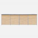 Chenil bois MKS - PROTECTA double 6 x 2 m avec 1 s�paration, 2 portes - Fa�ade en barreaux - image 4