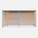 Chenil bois MKS - PROTECTA 4 x 2 m - Fa�ade en grillage