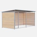Chenil bois MKS - PROTECTA 4 x 2 m - Fa�ade en grillage - image 2
