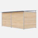 Chenil bois MKS - PROTECTA double 4 x 2 m avec 1 s�paration, 2 portes - Fa�ade en grillage - image 3