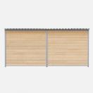 Chenil bois MKS - PROTECTA double 4 x 2 m avec 1 s�paration, 2 portes - Fa�ade en grillage - image 4