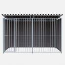 Chenil MKS en composite WPC - ETERNA - 3 x 2 m - Fa�ade en barreaux