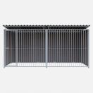 Chenil MKS en composite WPC - ETERNA - 4 x 2 m - Fa�ade en barreaux