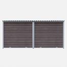 Chenil MKS en composite WPC - ETERNA - double 4 x 2 m avec 1 s�paration, 2 portes - Fa�ade en barreaux - image 4
