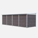 Chenil MKS en composite WPC - ETERNA - double 6 x 2 m avec 1 s�paration, 2 portes - Fa�ade en barreaux - image 3