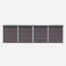 Chenil MKS en composite WPC - ETERNA - double 6 x 2 m avec 1 s�paration, 2 portes - Fa�ade en barreaux - image 4