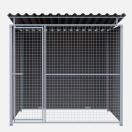 Chenil MKS en composite WPC - ETERNA - 2 x 2 m - Fa�ade en grillage