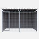 Chenil MKS en composite WPC - ETERNA - 3 x 2 m - Fa�ade en grillage