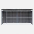 Chenil MKS en composite WPC - ETERNA - 4 x 2 m - Fa�ade en grillage