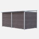 Chenil MKS en composite WPC - ETERNA - double 4 x 2 m avec 1 s�paration, 2 portes - Fa�ade en grillage - image 3