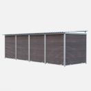 Chenil MKS en composite WPC - ETERNA - double 6 x 2 m avec 1 s�paration, 2 portes - Fa�ade en grillage - image 3